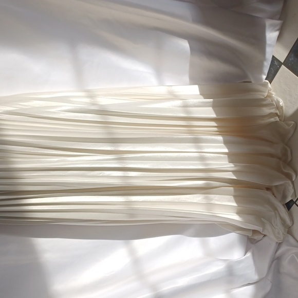 Speechless Elegant cream strapless prom dress with flowers and sequins, sz 11 - Picture 3 of 6